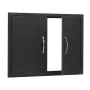 BBQ Access Door, 788x610 mm Double Outdoor Kitchen Door, Cold Plate Flush Mount Door, Wall Vertical Door with Handles, for BBQ