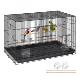 30 inch Bird Cage, Metal Large Parakeet Cages for Cockatiels Small Parrot Budgies Lovebirds Canaries, Pet Bird Cage with