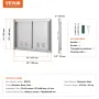 BBQ Access Door, 762x533 mm Double Outdoor Kitchen Door, Stainless Steel Flush Mount Door, Wall Vertical Door with Handles and