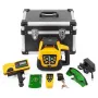 Rotary Laser Level Green Beam 500m Range Slope Adjustable 360° Spinning Accurate with Remote Control Receiver Carrying Case