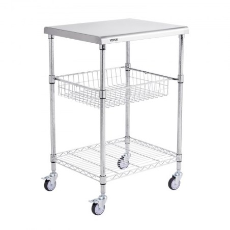 Kitchen Utility Cart, 3 lag, ledningsvogn