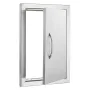 BBQ Access Door, 355x508 mm Single Outdoor Kitchen Door, Stainless Steel Flush Mount Door, Wall Vertical Door with Handle, for