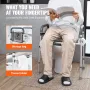 Raised Toilet Seat, 7-Position Height Adjustment 490 - 640 mm, 158.7 kg Weight Capacity, with Comfort Padded Aluminum Frame, Uni