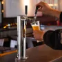 Dobbelthaner udkast til øltårn dispenser, rustfrit stål kegle
