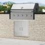 BBQ Access Door, 610x610 mm Double Outdoor Kitchen Door, Stainless Steel Flush Mount Door, Double Wall Vertical Door with