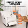Electronic Power Recliner and Swivel Glider, 113.4 kg Weight Capacity Swivel Glider Recliner Chair with Adjustable Angle, Polyes