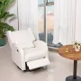 Electronic Power Recliner and Swivel Glider, 113.4 kg Weight Capacity Swivel Glider Recliner Chair with Adjustable Angle, Polyes