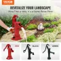 Antique Well Hand Pitcher Pump, 7.6 m Maximum Lift, Cast Iron Manual Hand Water Pump with Ergonomic Handle G1-5/8" Easy Installa