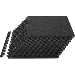 12 PCS 1/2 inch Thick Gym Floor Mats, 24" x 24" EVA Foam & Rubber Top Interlocking Workout Floor Mats with 48 sq.ft Coverage,