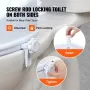 Raised Toilet Seat, 6" Height Raised, 300 lbs Weight Capacity, Universal Toilet Seat Riser, Screw Rod Locking, with Toilet Seat,