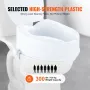 Raised Toilet Seat, 6" Height Raised, 300 lbs Weight Capacity, Universal Toilet Seat Riser, Screw Rod Locking, with Toilet Seat,