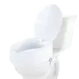 Raised Toilet Seat, 6" Height Raised, 300 lbs Weight Capacity, Universal Toilet Seat Riser, Screw Rod Locking, with Toilet Seat,