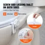 Raised Toilet Seat, 4" Height Raised, 300 lbs Weight Capacity, Universal Toilet Seat Riser, Screw Rod Locking, with Toilet Seat,