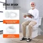 Raised Toilet Seat, 4" Height Raised, 300 lbs Weight Capacity, Universal Toilet Seat Riser, Screw Rod Locking, with Toilet Seat,
