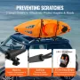 Kayak Roof Rack 1 Pair J-Bar, Soft Roof Rack Quick Folding, Top Mount Tie Down, Carrier for kayak, Surf Board, Canoe, SUP, Ski B