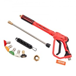 High Pressure Washer Gun, 4000 PSI, Power Washer Spay Gun with Replacement Extension Wand, M22-14mm Inlet & 1/4'' Outlet Hose