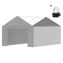 Carport-udskiftningspresenning, sidevæg, 3,6 x 6,2 m