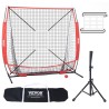 5x5 ft Baseball Softball Practice Net, Portable Baseball Training Net for Hitting Batting Catching Pitching, Backstop Baseball