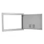 BBQ Access Door, 610x432 mm Single Outdoor Kitchen Door, Stainless Steel Flush Mount Door, Wall Vertical Door with Handle and