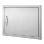 BBQ Access Door, 610x432 mm Single Outdoor Kitchen Door, Stainless Steel Flush Mount Door, Wall Vertical Door with Handle, for