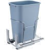 Pull-Out Trash Can, 35L Single Bin, Under Mount Kitchen Waste Container with Slide, Handle and Door Mounting Kit, 110 lbs Load