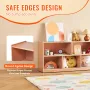Cubby Mobile Tray Storage Cabinet, 5-Compartment Cubby Storage Shelf, Cubby Storage Cabinet 2-shelf, Classroom Cubbies, Classroo