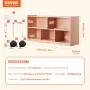 Opbevaringshyldebakke kabinet 5-afsnit cubby opbevaring 2-hylde