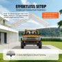10 x 20 ft Carport Replacement Canopy Cover, Garage Top Tent Shelter Tarp Heavy-Duty Waterproof & UV Protected, Easy Installatio