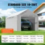 Carport Replacement Canopy Cover Top + Side Wall 6000 x 3000 mm, Garage Tent Shelter Tarp Heavy-Duty Waterproof & UV Protected, 
