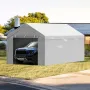 Carport Replacement Canopy Cover Top + Side Wall 6000 x 3000 mm, Garage Tent Shelter Tarp Heavy-Duty Waterproof & UV Protected, 