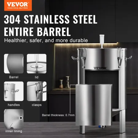 304 Kedel af rustfrit stål, 60 L Beer Brew Fermentor, Brew