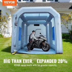 Oppustelig spraybås bilmaling telt 13x10x9ft filtersystem blæser 950W