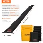 Flood Barriers, Water Flood Dam Bags 10 Pack, Water Barriers for Flooding with Plastic Bucket, Water Activated Flood Barriers fo