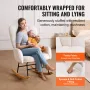 Nursery Rocking Stol, 250 lbs Vægtkapacitet Teddy Fabric