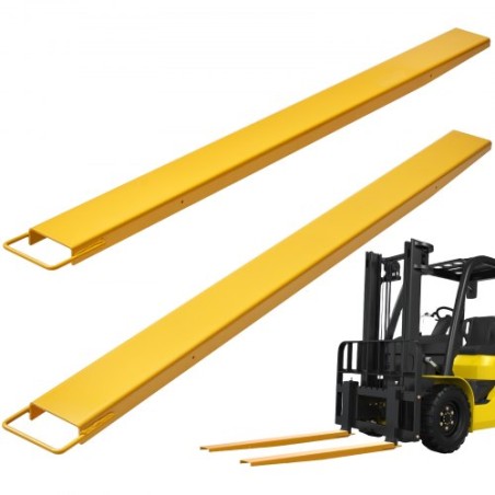 Pallet Fork Extensions, 84" Length 4.5" Width, Heavy Duty Carbon Steel Fork Extensions for Forklifts, 1 Pair Forklift