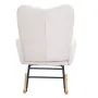 Nursery Rocking Stol, 250 lbs Vægtkapacitet Teddy Fabric