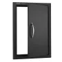 BBQ Access Door, 415x570 mm Single Outdoor Kitchen Door, Cold Plate Flush Mount Door, Wall Vertical Door with Handle, for BBQ