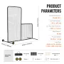 L Screen Baseball for Batting Cage, 7x7 ft Softball Safety Screen, Body Protector Portable Batting Screen with Carry Bag, Wheels