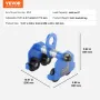 Manuel vogn, 4400 lbs/2 ton belastningskapacitet, push