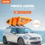 Kayak Roof Rack 2 Pairs J-Bar, Soft Roof Rack Quick Folding, Top Mount Tie Down, Carrier for kayak, Surf Board, Canoe, SUP, Ski 