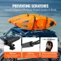 Kayak Roof Rack 2 Pairs J-Bar, Soft Roof Rack Quick Folding, Top Mount Tie Down, Carrier for kayak, Surf Board, Canoe, SUP, Ski 