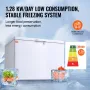 Brystfryser 12,8 cu.ft / 345 L stor dyb fryser og 4 aftagelige