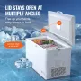 Chest Freezer, 12.8 cu.ft / 345 L Large Deep Freezer & 4 Removable Baskets, Freestanding Top Open Door Commercial Chest Freezers