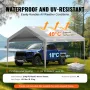 Carport Replacement Canopy Cover 6100 x 3040 mm Garage Top Tent Shelter Tarp Heavy-Duty Waterproof & UV Protected, Easy Installa