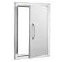 BBQ Access Door, 407x559 mm Single Outdoor Kitchen Door, Stainless Steel Flush Mount Door, Wall Vertical Door with Handle, for