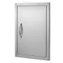 BBQ Access Door, 407x559 mm Single Outdoor Kitchen Door, Stainless Steel Flush Mount Door, Wall Vertical Door with Handle, for