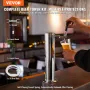 Single Faucet Draft Beer Tower Dispenser, Stainless Steel Keg Beer Tower, Kegerator Tower Kit with Pre-Assembled Tubing and Self