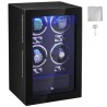 Watch Winder for 4 Automatic Watches with 4 Quiet Japanese Mabuchi Motors