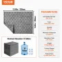 Spill Absorbent Pads, Universal Absorbing Mat Absorbs up 45.4 L, 330 x 250 mm Polypropylene Absorbent Pad for Oil, Water and Oth