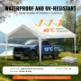 Carport Replacement Canopy Cover 6100 x 3040 mm, Garage Top Tent Shelter Tarp Heavy-Duty Waterproof & UV Protected, Easy Install